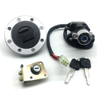 For Suzuki GSX600/750/1200 TL1000S/R Ignition Switch Fuel Gas Cap Seat Lock Kit - Image 1 of 4