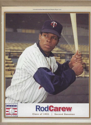 Rod Carew 8x10" page from the Baseball Hall of Fame magazine Minnesota Twins - Image 1 of 2