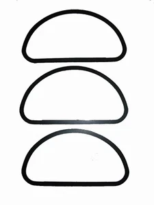 Holley Thick Rubber Air Cleaner Gasket 3 x 2 Carburetors D-Shaped Set Of Three. - Bild 1 von 2