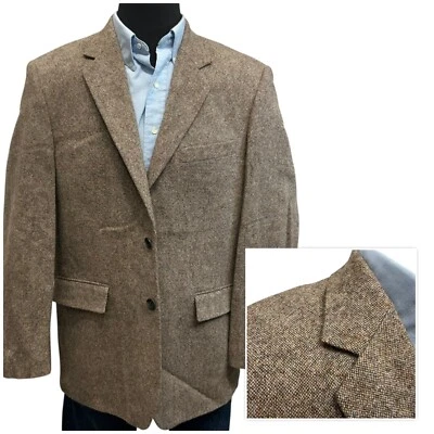 40R/44R John Blair Lana Tweed Traje Chaqueta Abrigo Deportivo Blazer Marrón Moteado Nuevo Foto 1 de 4