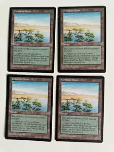 MTG 4X GERMAN MIRAGE FLOOD PLAIN MAGIC THE GATHERING CARD UNCOMMON LAND - Picture 1 of 6