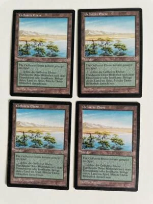 MTG 4X GERMAN MIRAGE FLOOD PLAIN MAGIC THE GATHERING CARD UNCOMMON LAND - Image 1 of 4