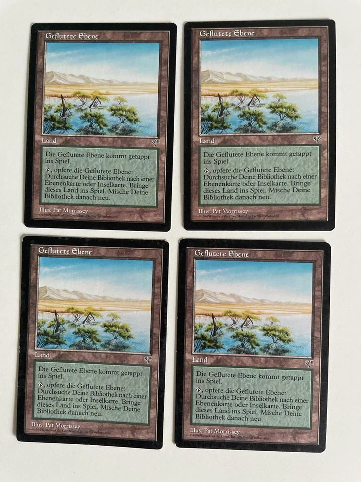MTG 4X GERMAN MIRAGE FLOOD PLAIN MAGIC THE GATHERING CARD UNCOMMON LAND - Image 1 of 4