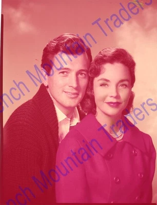 Jennifer Jones Rock Hudson 8x10" Foto Transparencia, Rojo Fundido 4865 Foto 1 de 2