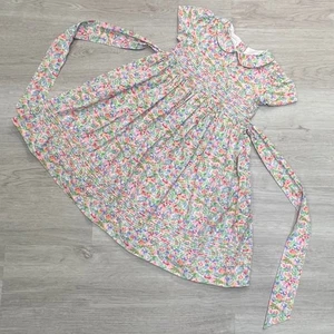 Talbots Kinder Baumwollkleid Blumenmuster Mädchen Größe 4 Peter Pan Kragen - Bild 1 von 9