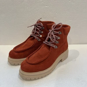 Pilcro Anthropologie Wildleder Leder Schnürstiefel Sohle Outdoor rot Damen 9,5 - Bild 1 von 8