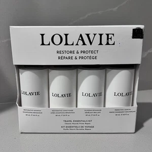 Lolavie Essential Travel Kit Restorative Shampoo Conditioner Detangler Leave In - Bild 1 von 4