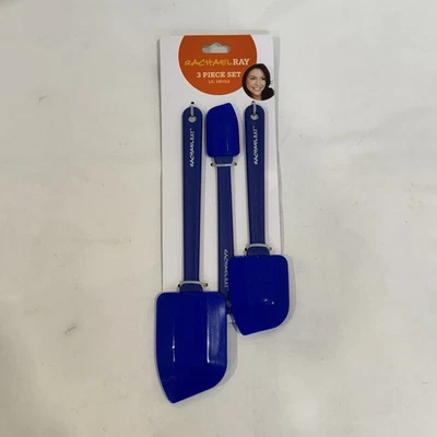 Juego de utensilios de espátula azul Rachael Ray 3 piezas Lil’ Devils-NUEVO Foto 1 de 2