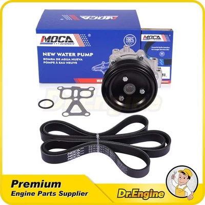 Water Pump w/ Belt for 11-13 Hyundai Sonata Tucson Kia Optima Sportage 2.0L 2.4L Foto 1 de 4