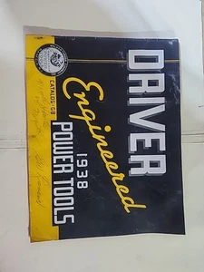 Driver Engineered 1938 Power Tools Sales Catalog G8. Plainfield NJ. - Picture 1 of 7