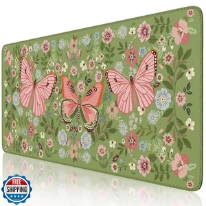 HAOCOO Tapis de Bureau Floral, Tapis de Bureau pour Bureau, Tapis de Bureau Mignon, Grand Coussin de Bureau - Photo 1/5