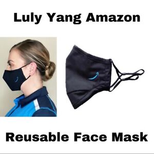 (2) Amazon Employee Face Masks Washable Reusable Adjustable