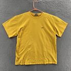 VINTAGE Nike T Shirt Men Large Yellow Swoosh Check Logo Casual Street Basic Y2K