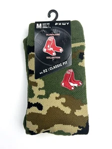 Boston Red Sox Socks Decoy Crew Classic Fit  PKWY Camo Women 3-8 Youth 1-6 Sz M - Picture 1 of 5
