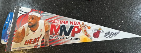 Miami Heat Lebron James 4time MVP collector pennant Cover