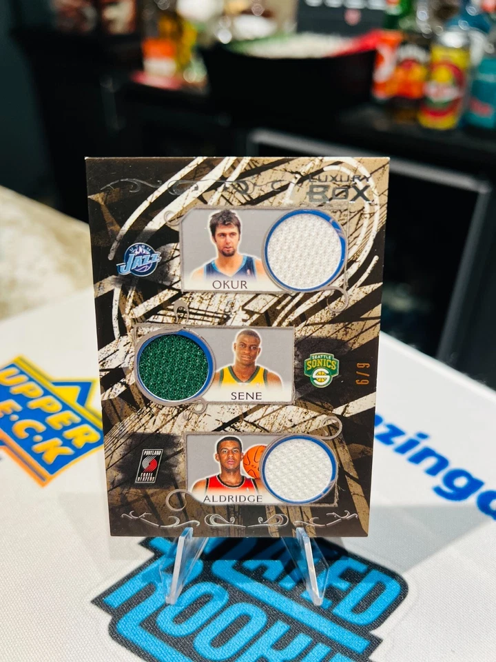 2006-07 Luxury Box Relics Five #15 Okur Sene Aldridge Bynum Miller Jersey 6/9 - Image 1 of 3