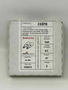 Sure-Lites #909 Lamp Light Bulb 6V Wedge Base Two-Pack Z4SPH - Picture 1 of 2