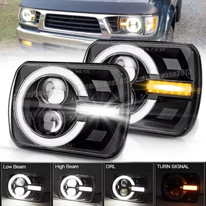 Pair 5x7" DOT LED Headlight Hi/Lo Turn DRL For Toyota Pickup 82-95 Tacoma 95-97 - Foto 1 di 17