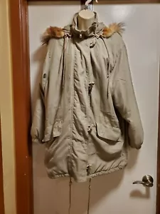 Forecaster Of Boston Parka Coat With Faux Fur Hooded Trim Woman's Size Small - Picture 1 of 11