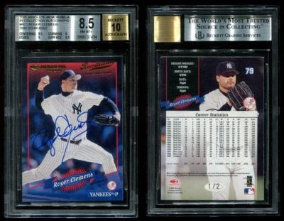 Roger Clemens 2005 Absolute Recollection Auto 2000 Donruss #1/2 BGS 8,5/10 automático Foto 1 de 3