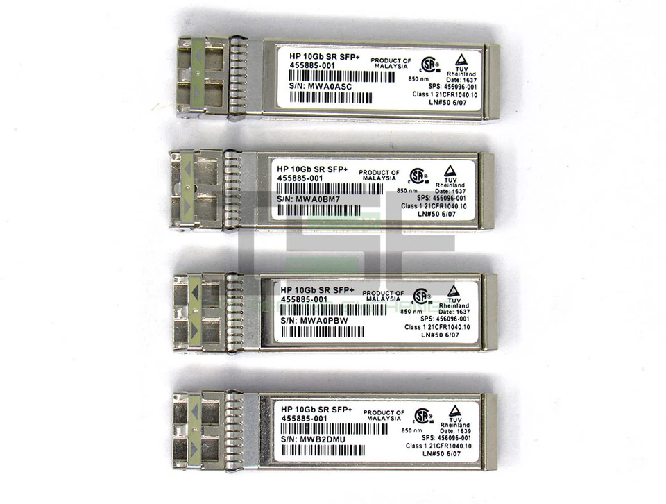 LOTE DE 4 HP 10GB SR SFP+ 10GBASE-SR Módulo Transceptor 4555885-001 496096-001 Foto 1 de 1