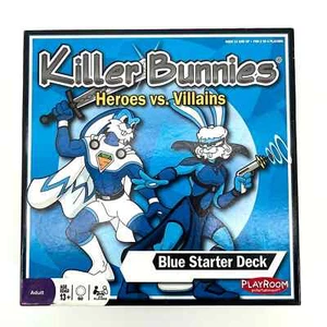 Killer Bunnies Heroes vs Villains Blue Starter Deck Complete - Picture 1 of 4