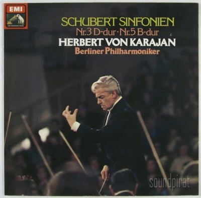 KARAJAN SCHUBERT SYMPHONIES 3 & 5 GERMAN EMI ED.1 QUADRAPHONIC LP AS NEW - Image 1 of 3
