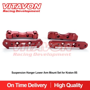 Vitavon Kraton 8S 1/5 CNC Alu7075 Suspension Hanger Lower Arm Mount Set red - Picture 1 of 4
