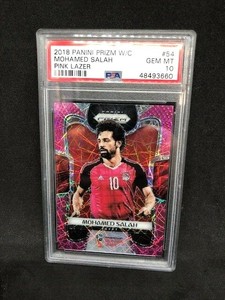 GORGEOUS 2018 MOHAMED SALAH Prizm World Cup Pink Lazer Refractor /40 - EGYPT!