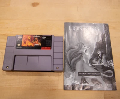 Lion King (SNES 1994 Nintendo) Cartridge Instruction Manual - Authentic Tested - Image 1 of 4