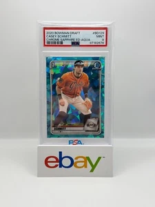 2020 Bowman Draft Sapphire CASEY SCHMITT Aqua Refractor #'d/20 BD-129 PSA 9 MT - Picture 1 of 2