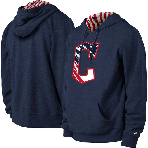 New Era Men's Cleveland Guardians 4th of July Stars & Stripes Hoodie Navy XL Cover