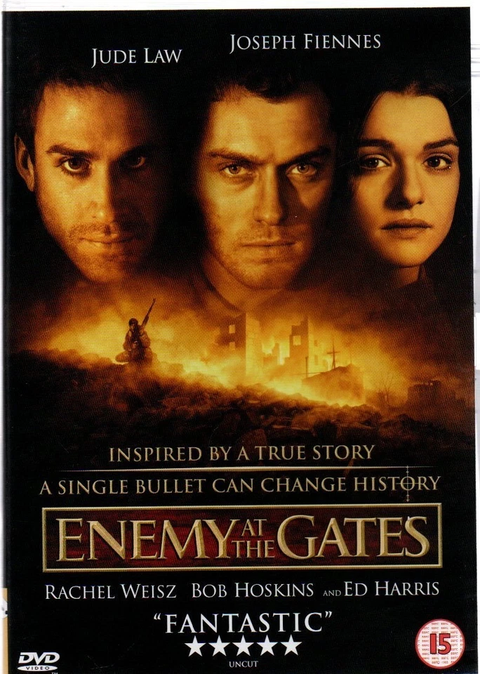 ENEMY AT THE GATES (UK DVD) Jude Law, Joseph Fiennes, Rachel Weisz & Ed Harris - Image 1 of 1
