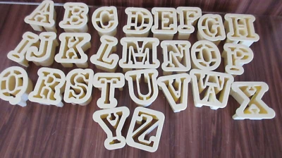 ALFABETO Letras Cortadores de Galletas Fondant Juego Completo de 26 - A A A Z y 2" de Alto Foto 1 de 4
