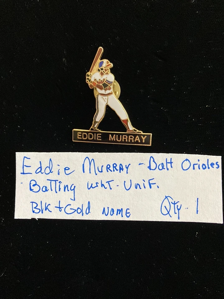 Vintage Lapel Pin  Rare Orioles, Eddie Murray Batting Different Jersey ￼ - Image 1 of 1