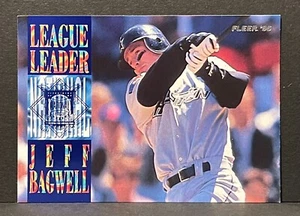 Jeff Bagwell 1995 Fleer League Leader # 8, Astros  - Imagen 1 de 2