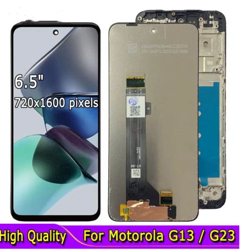 For Motorola Moto G13 G23 LCD Display Touch Screen Digiziter Replacement + Frame - Image 1 of 1