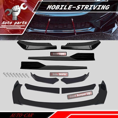 Kit de carrocería de alerón inferior divisor de labios parachoques delantero negro brillante para Honda Passport Foto 1 de 4