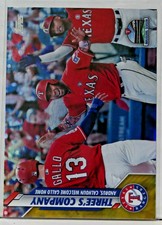 2020 Topps Series 2 365 Three's Company - Texas Rangers Gold Foil