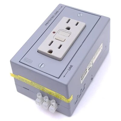 Hubbell DRUBGFI15AC DIN Rail Utility Box w/ Outlet, 2-Pole 3-Wire, 15A 125VAC - Image 1 of 4