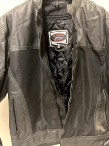 River Road Pecos Mesh/Leather Motorcycle Jacket - Black - Men's - Size 42 - Bild 1 von 4