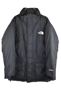 The North Face Hyvent Boys Kids Down Parka Black Padded Jacket Size L Junior - Picture 1 of 9