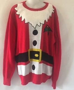 Well Worn Women’s Ugly Christmas Sweater Santa  Size XLarge NWTS - Picture 1 of 12