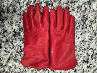 Guantes de Cuero Warmei Poliéster Forrados Rojo Mujer Talla 7 Foto 1 de 4