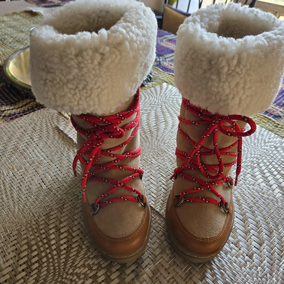 Isabel Marant Gamuza/Lana Forro Polar Bota de Cuña Talla 35/US 5.5 NUEVO-LEER Foto 1 de 4