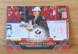 CONNOR BEDARD 2023-24 UD SERIES 2 ROOKIE CANVAS PROGRAM OF EXCELLENCE - Picture 1 of 2