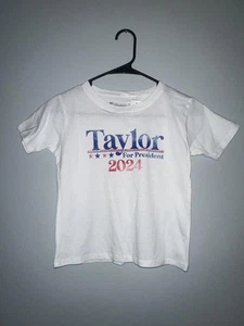 Taylor Swift For President 2024 White T-Shirt Short Sleeve Size Youth Med NWT - Picture 1 of 3