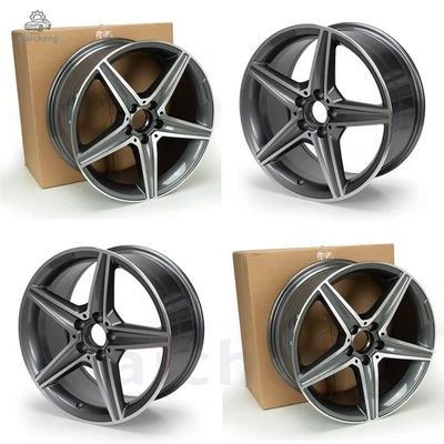 Juego de 4 llantas de repuesto de 18"x8,5" para Mercedes Benz C300 E300 E350 E63 AMG Foto 1 de 4