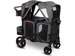 RADIO FLYER VOYA XT STROLLER WAGON 2 SEATER STROLLER FOR KIDS (GRAY) - Picture 1 of 5