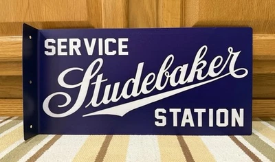 Studebaker Service Station Flange Sign Double Sided Vintage Style Wall Decor - Image 1 of 4